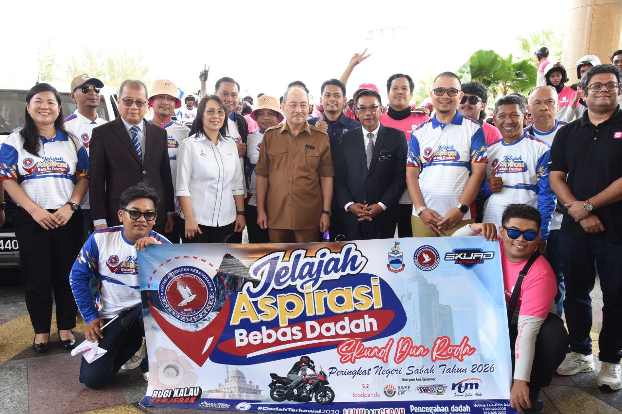 Jelajah Aspirasi Bebas Dadah Sabah Dilancar, Konvoi Skuad Dua Roda Gerak Semarak Kempen Antidadah
